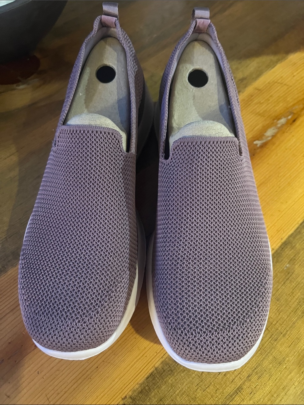 Skechers Slip-On Knit Loafers in Dusty Mauve